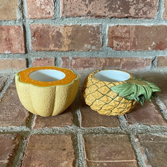 PartyLite Melon and Pineapple Votive Holders - Picture 1 of 7